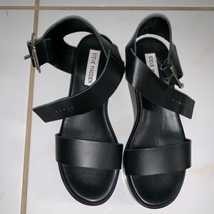 Steve Madden Black Platform Sandals
